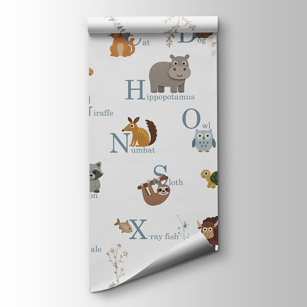 Group of animals with letters