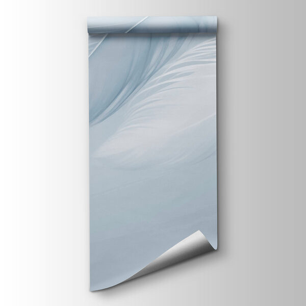 White feathers on a white background