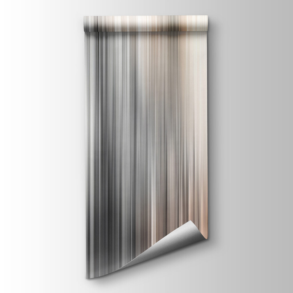 A blurry image of a grey and white striped background