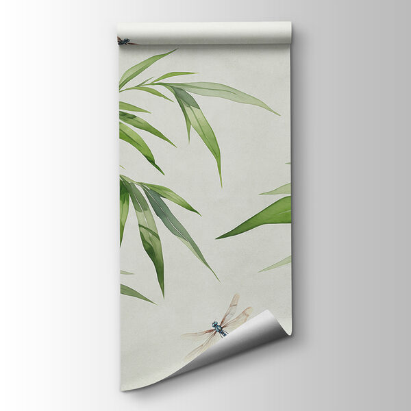 Dragonflies on a bamboo branch