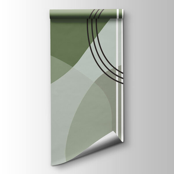 Green and white background with lines and circles