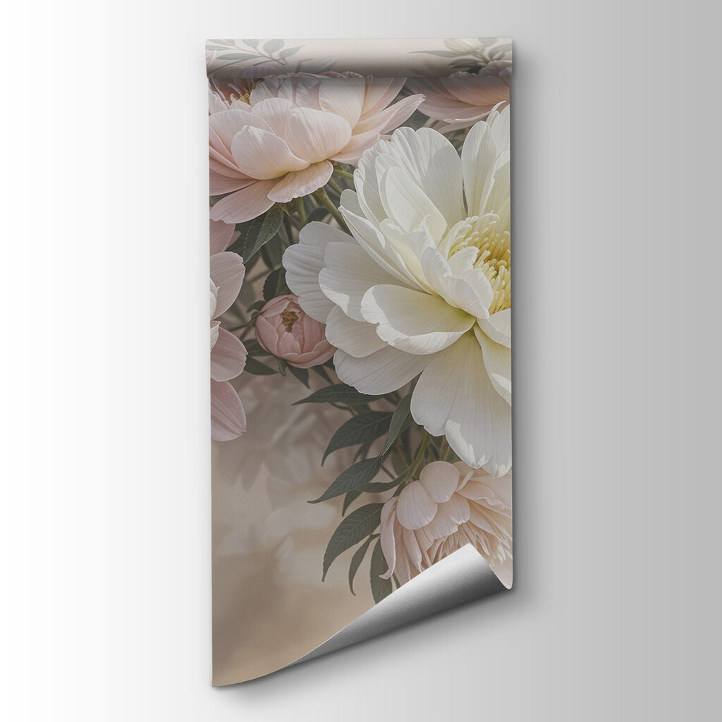 Group of white and pink flowers