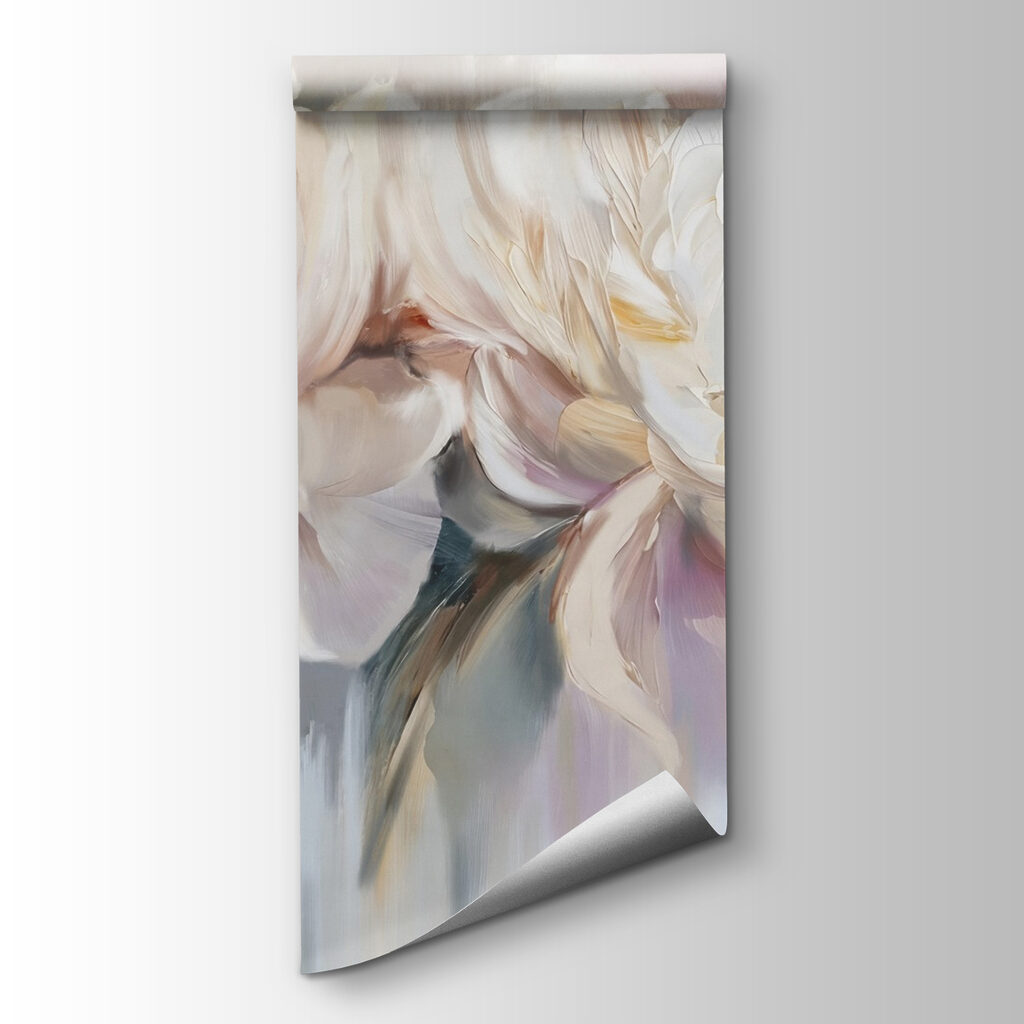 Painting of flowers on a white background Painting of flowers on a white background