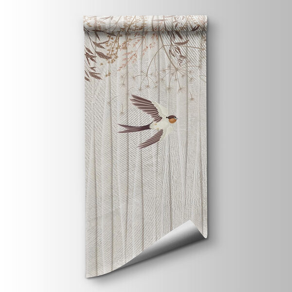 Wallpaper with birds flying