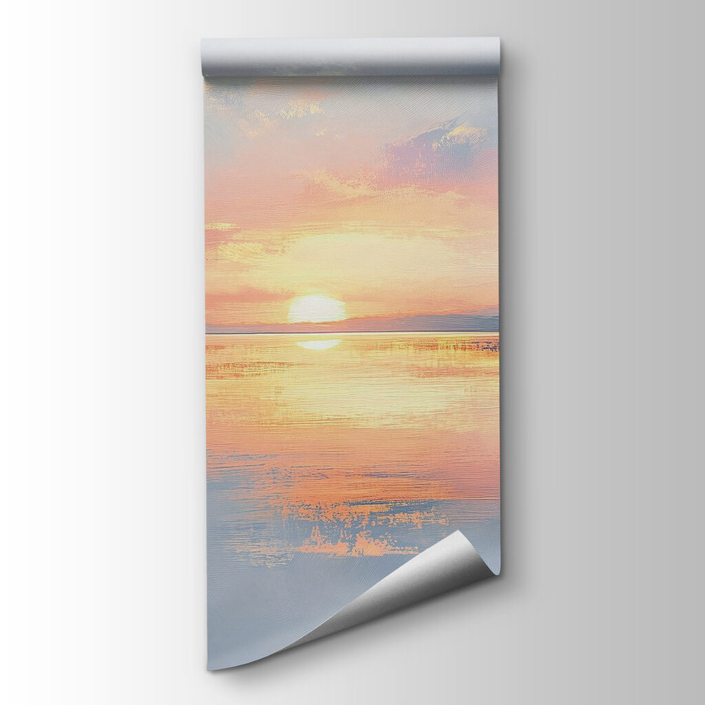 Sunset over a body of water Sunset over a body of water