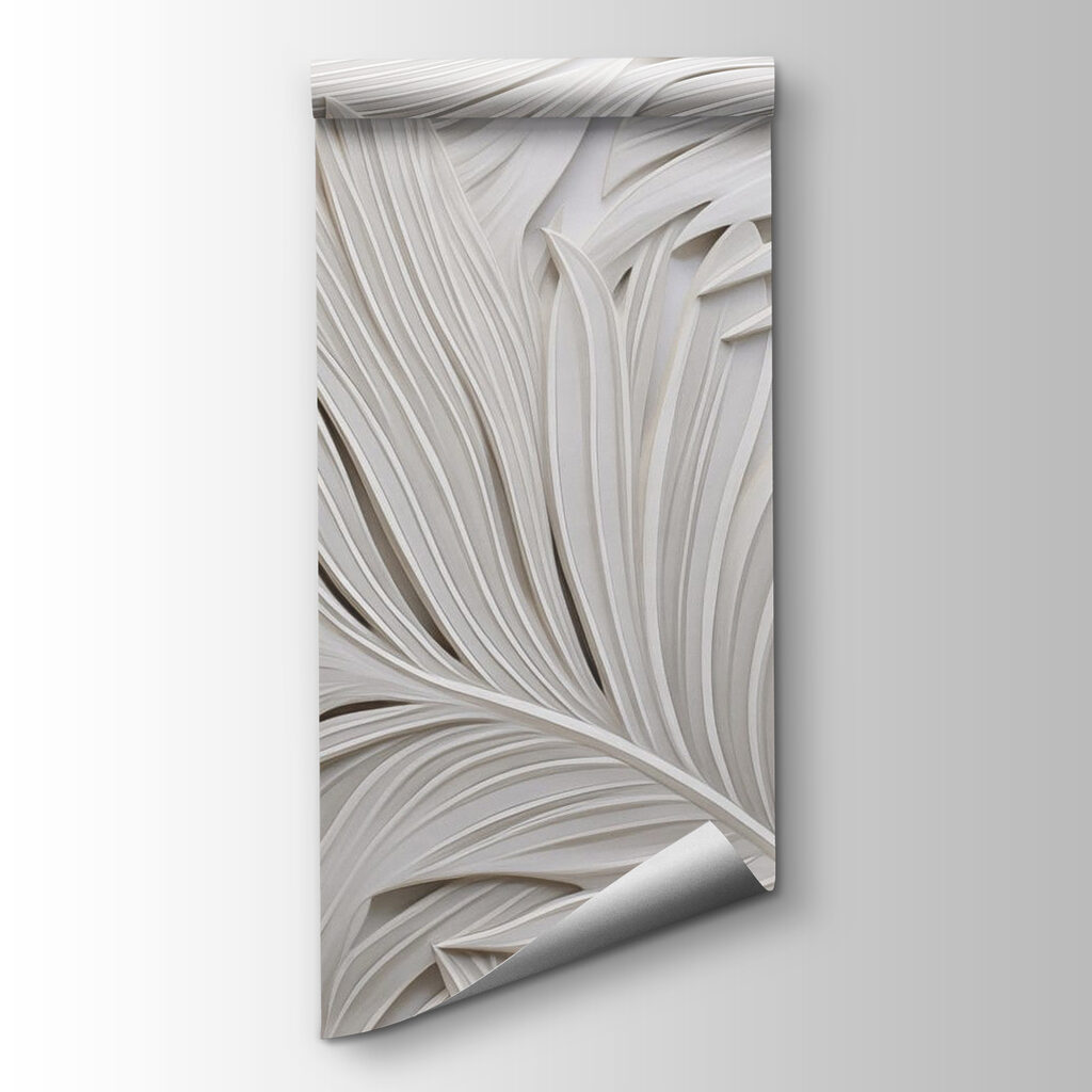 White paper cut out of leaves White paper cut out of leaves