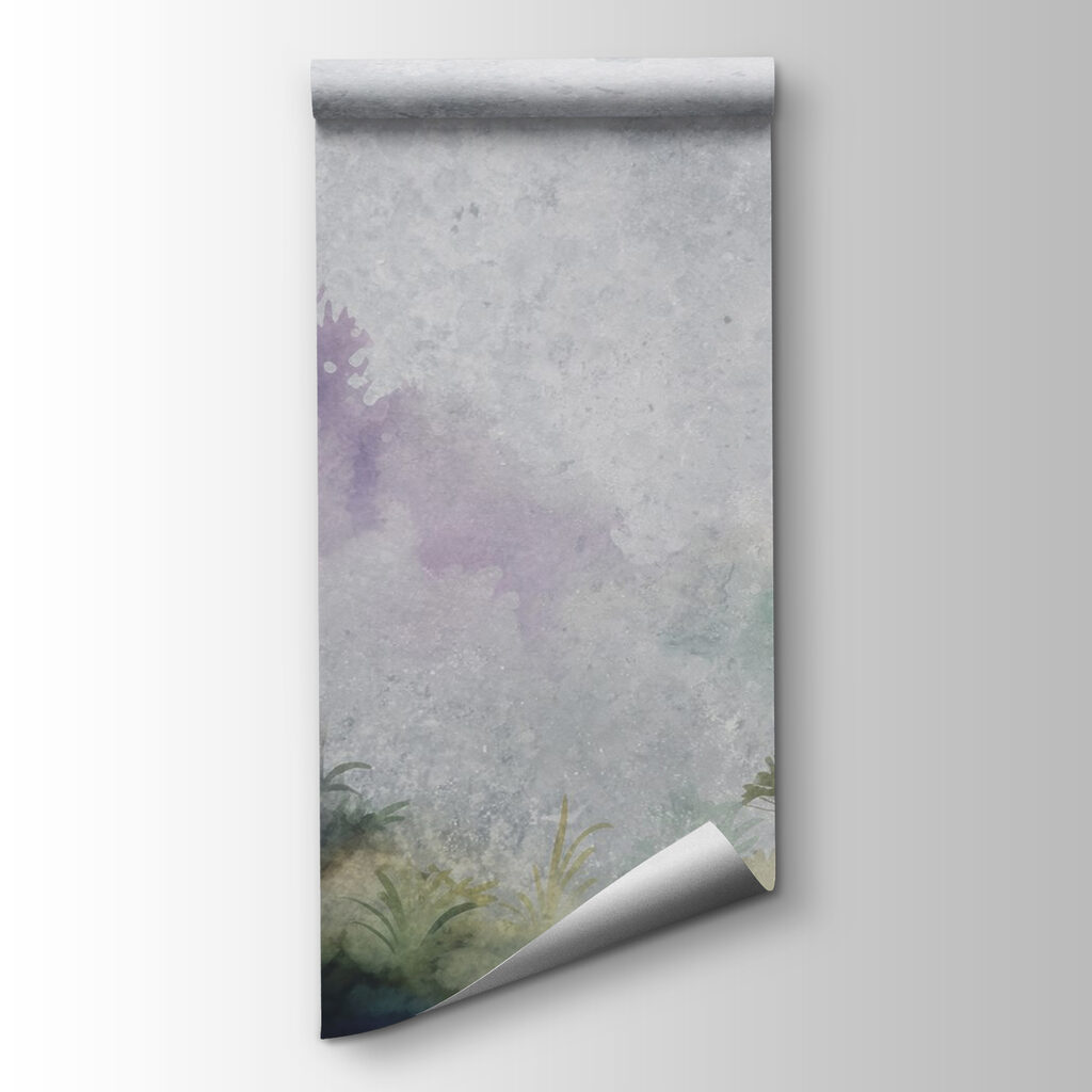 Painting of trees and bushes