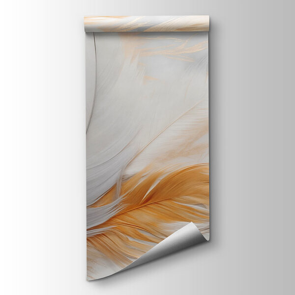 Delicate feathers in soft colors