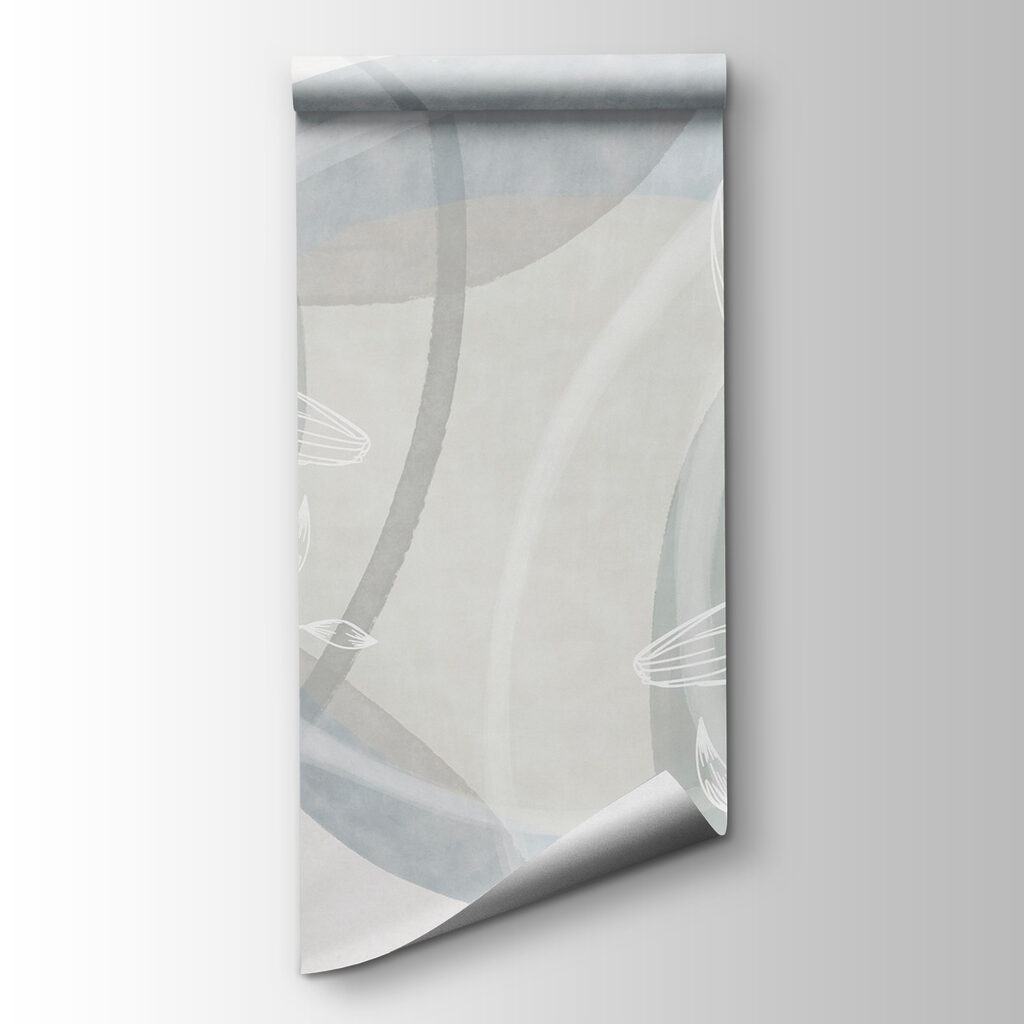 White flowers on a grey background