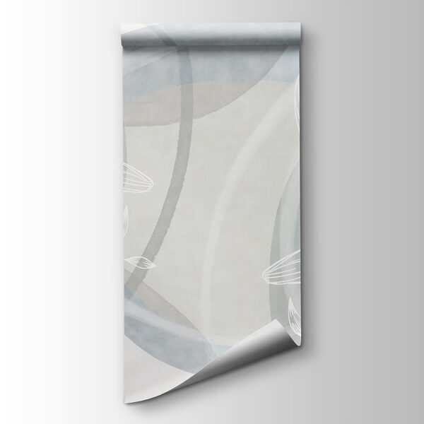 White flowers on a grey background