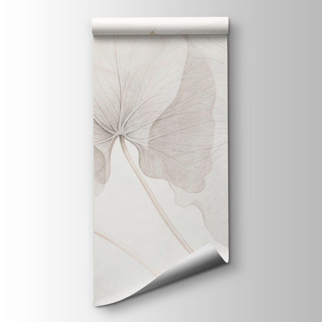 Delicate leaves in soft hues