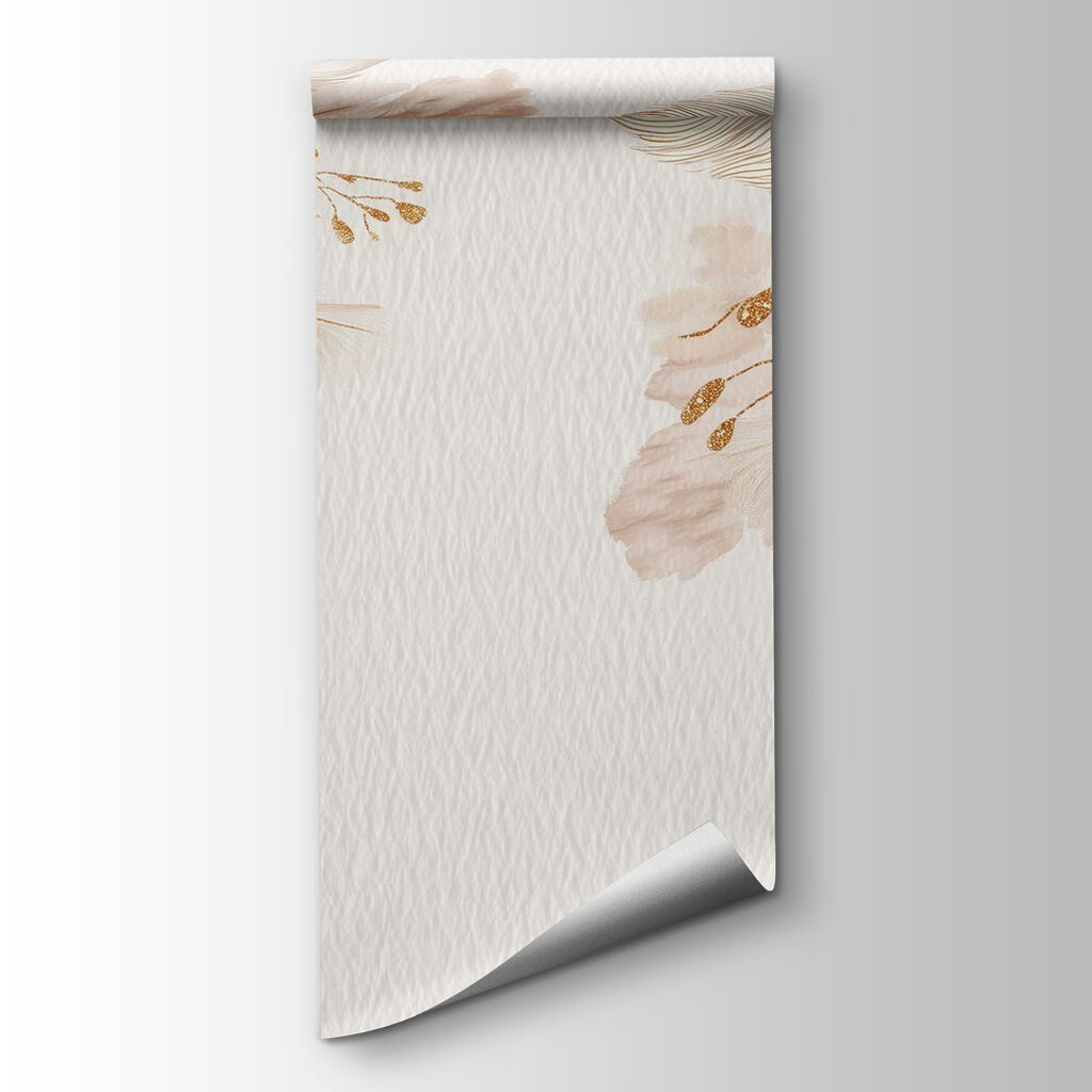 Delicate feathers on soft background