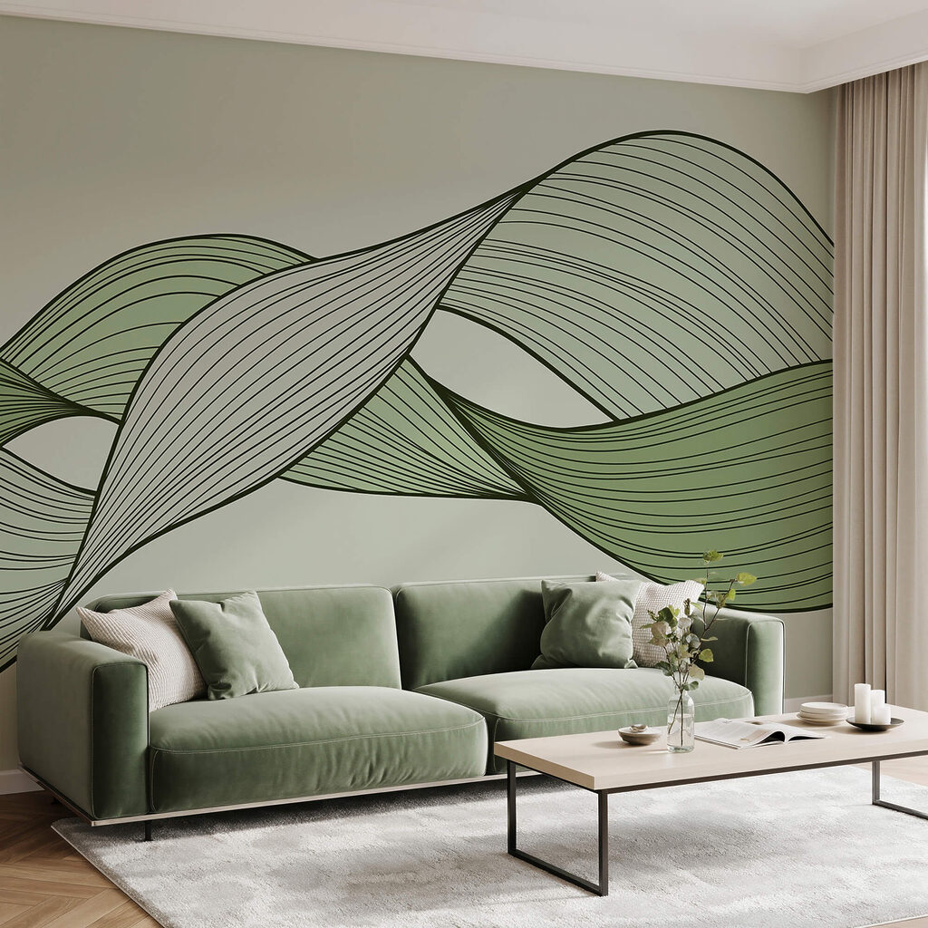 Zielone i czarne faliste linie Zielone i czarne faliste linie