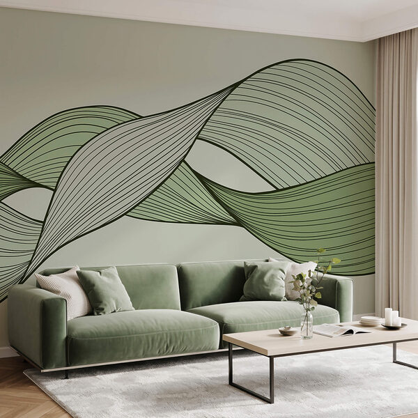 Zielone i czarne faliste linie Zielone i czarne faliste linie