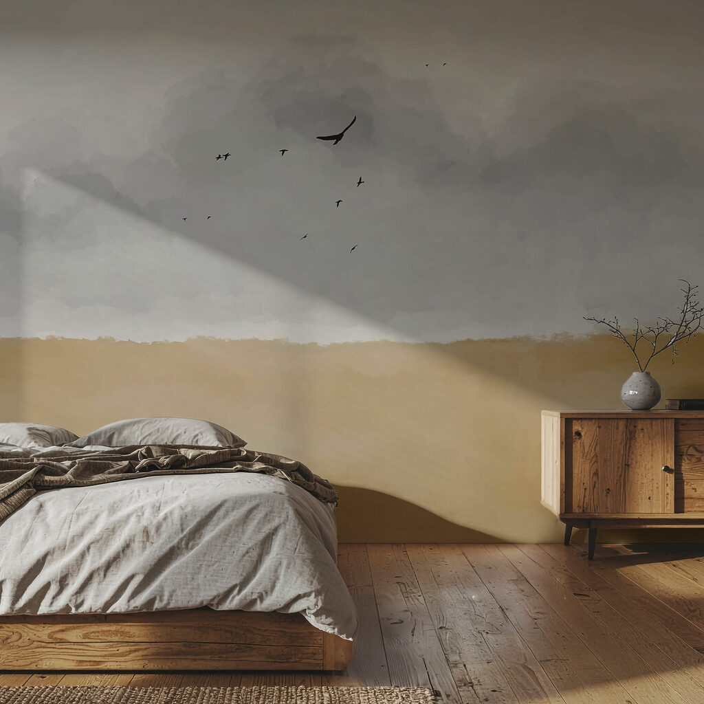 Ptak latający po niebie