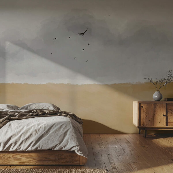 Ptak latający po niebie