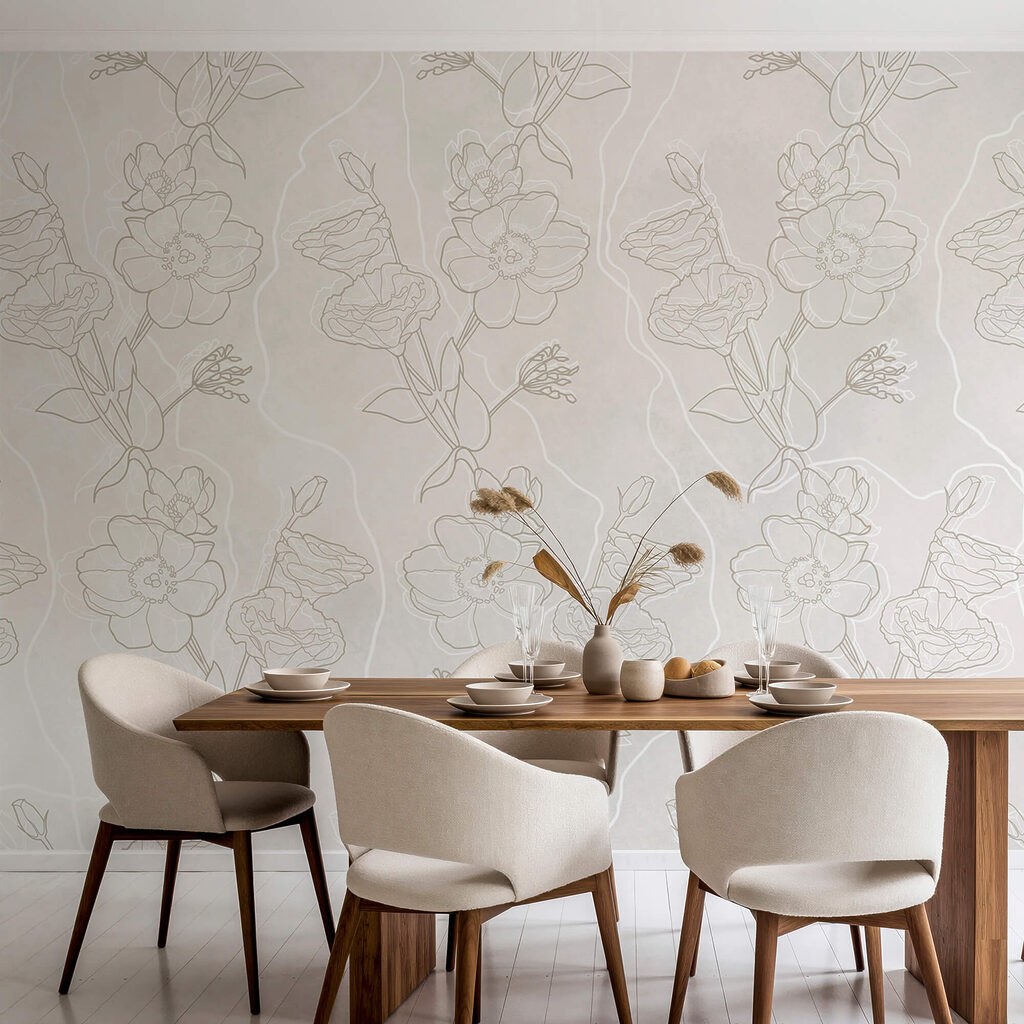 Biało-brązowy wzór kwiatowy Biało-brązowy wzór kwiatowy