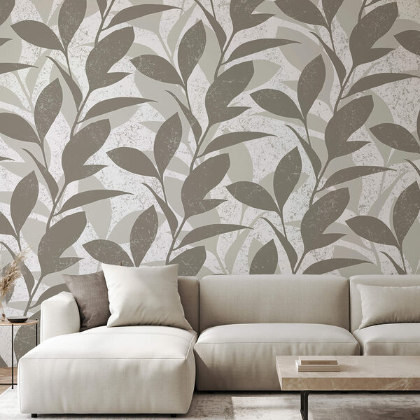 Wzór liści na białym tle