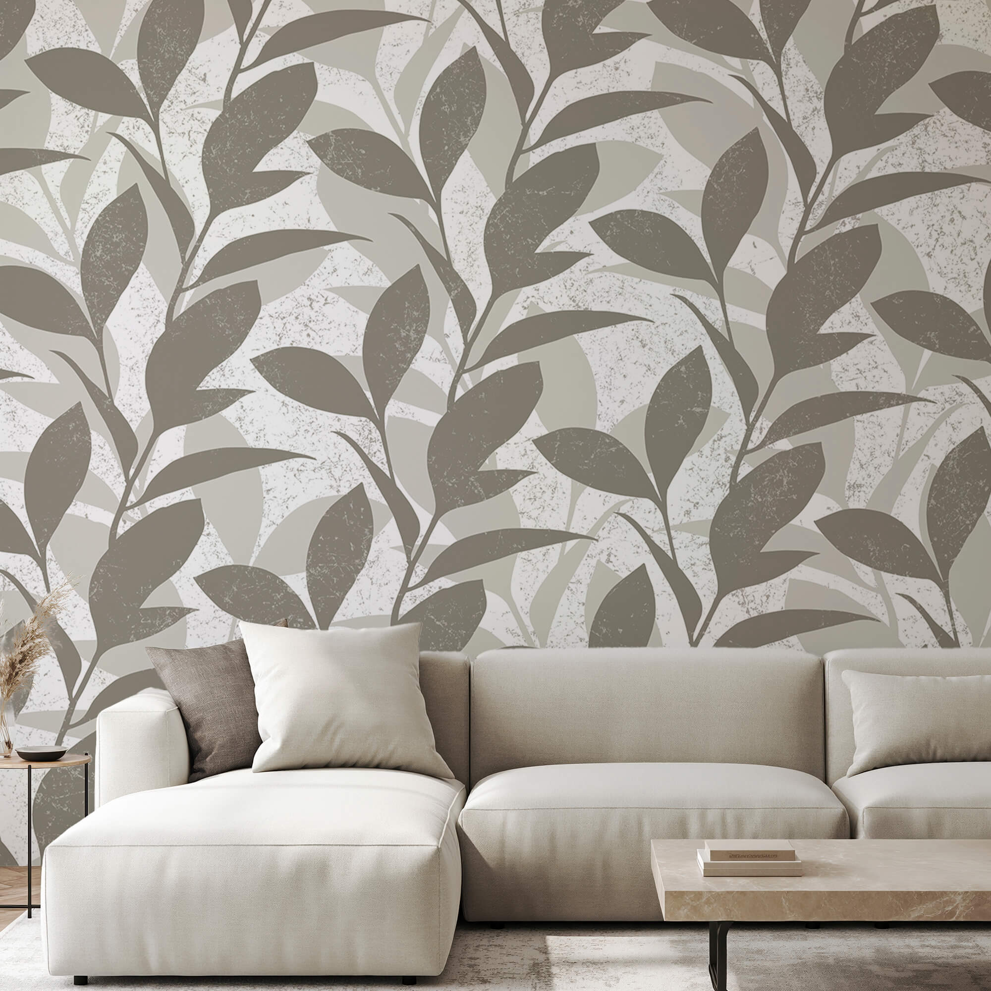 Wzór liści na białym tle