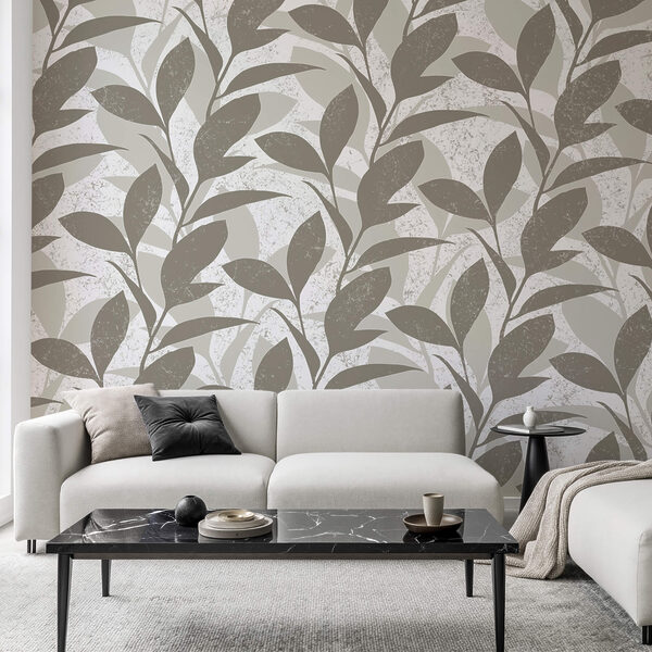 Wzór liści na białym tle