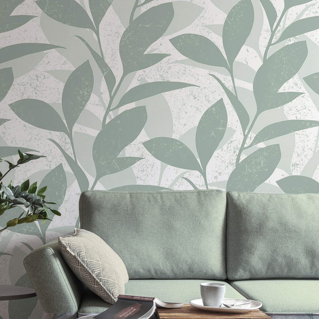 Wzór liści na białym tle Wzór liści na białym tle