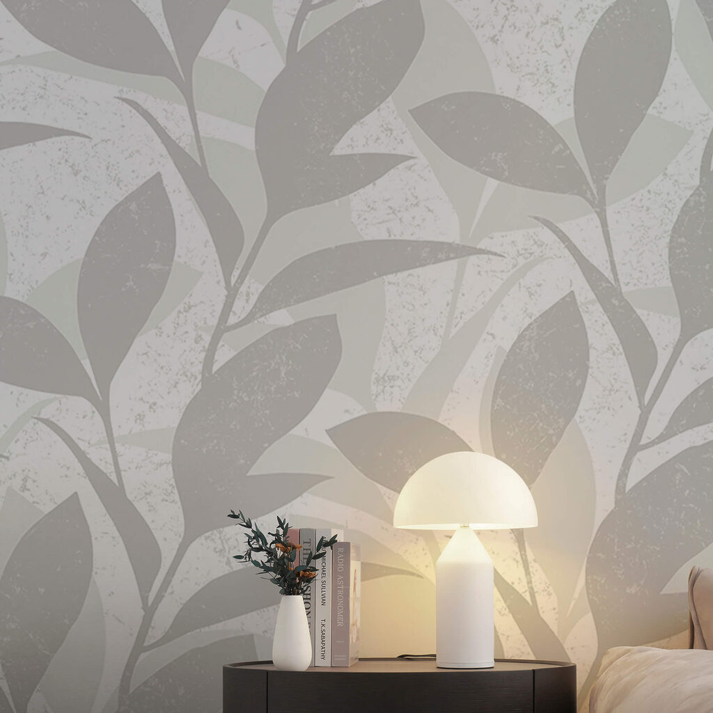 Wzór liści na białym tle