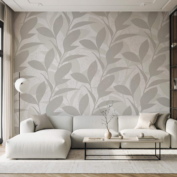 Wzór liści na białym tle