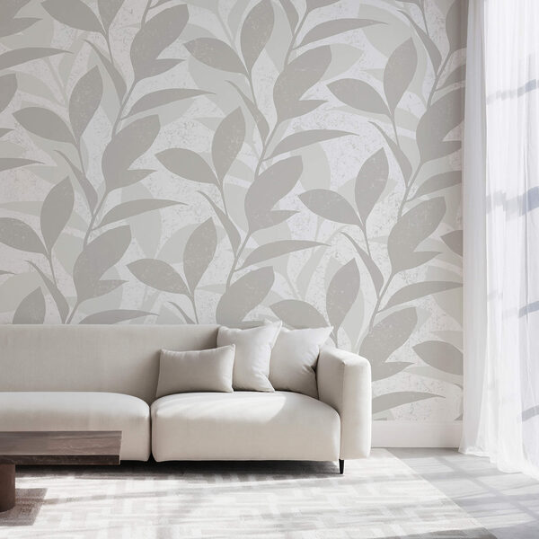 Wzór liści na białym tle