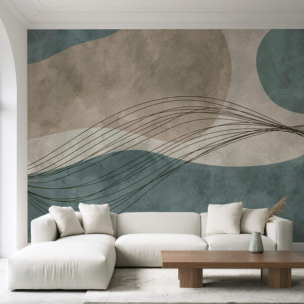 Niebiesko-białe tło z okręgami i liniami Niebiesko-białe tło z okręgami i liniami