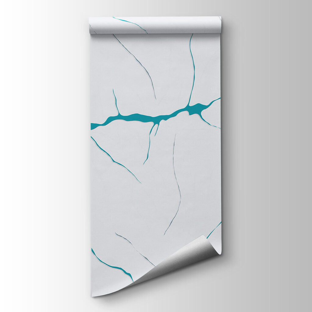 Blue lines on a white surface Blue lines on a white surface