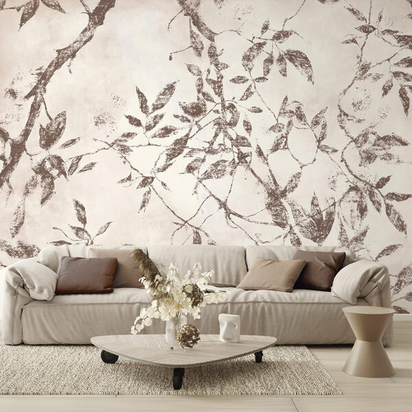 - Delikatne liście na miękkim tle