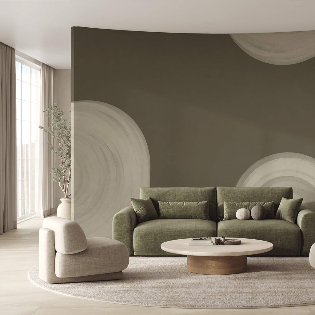 Biały obiekt w kształcie spirali na brązowym tle