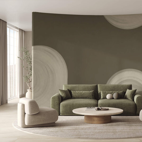 Biały obiekt w kształcie spirali na brązowym tle