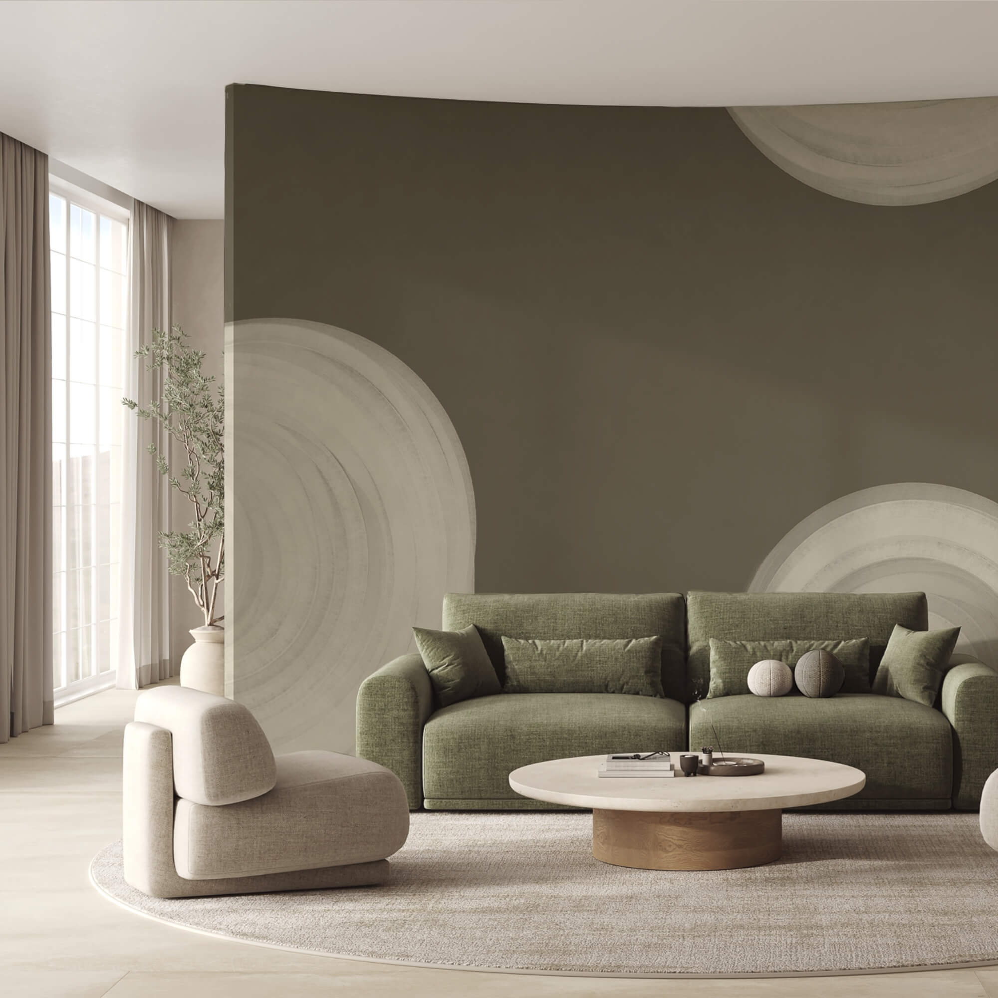 Biały obiekt w kształcie spirali na brązowym tle