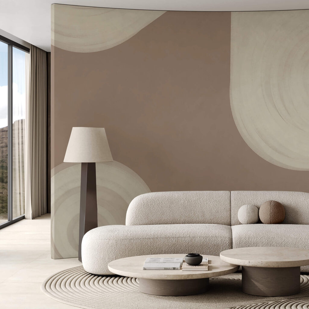 Wall murals White swirly circles