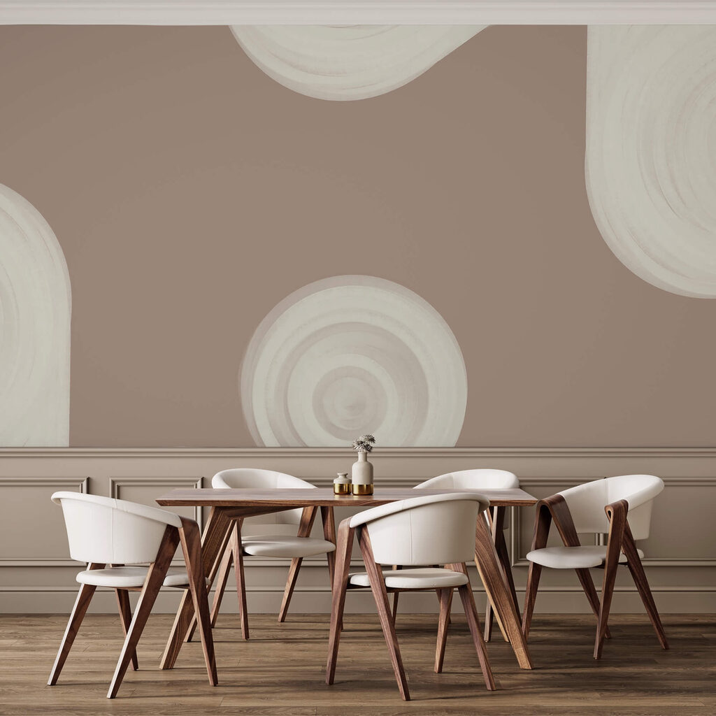 Wall murals White swirly circles