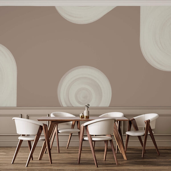 Wall murals White swirly circles