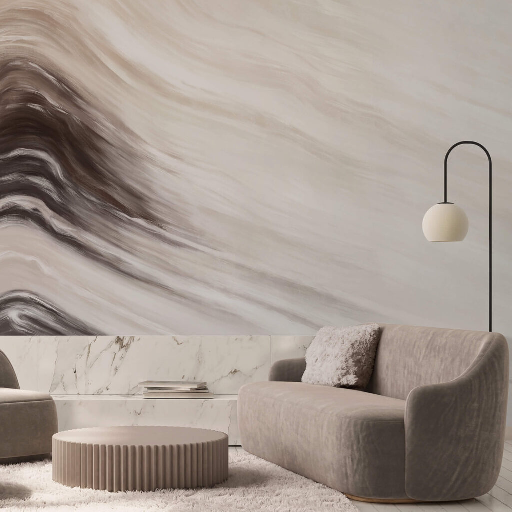 Abstrakcyjne fale w delikatnych odcieniach