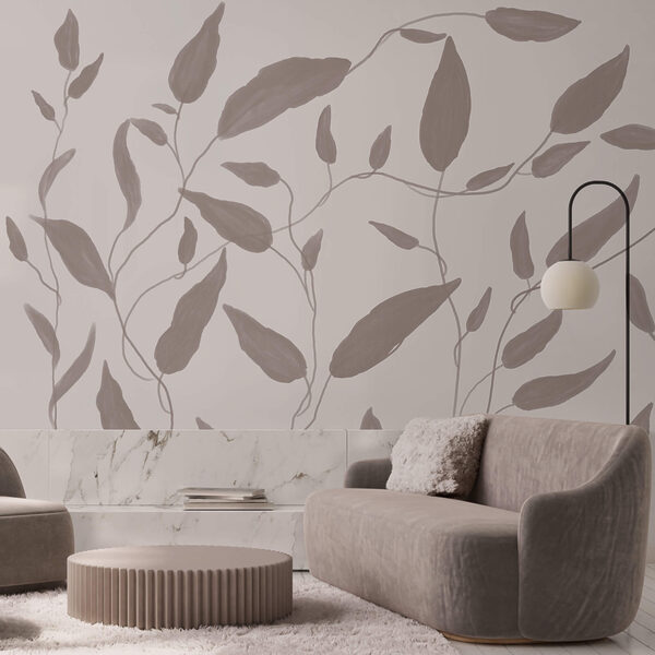 Rysunek liści na białym tle