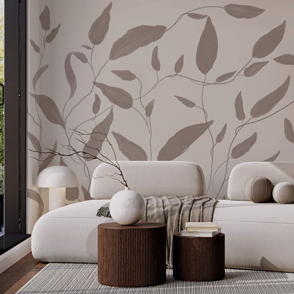 Rysunek liści na białym tle