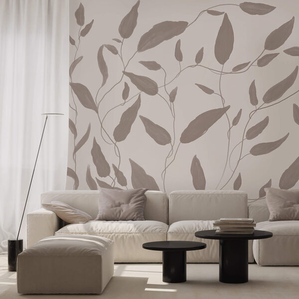 Rysunek liści na białym tle