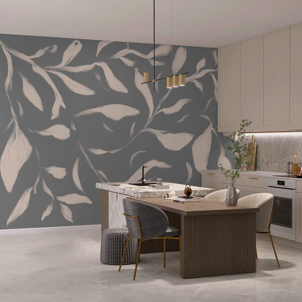 Delikatne liście na miękkim tle