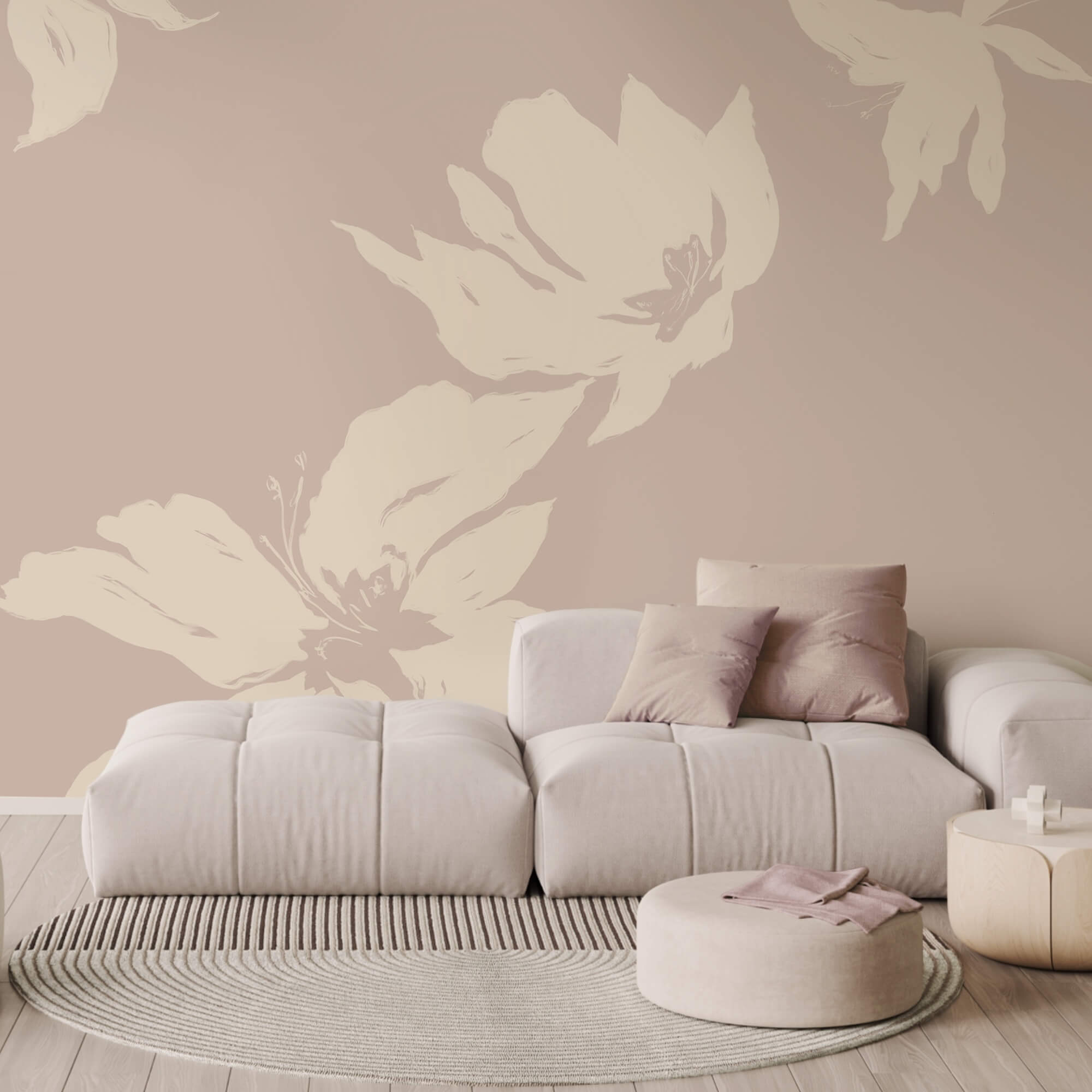 Delikatne kwiaty na łagodnym tle