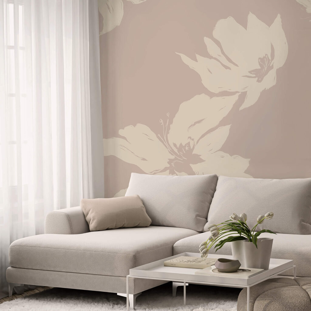 Delikatne kwiaty na łagodnym tle