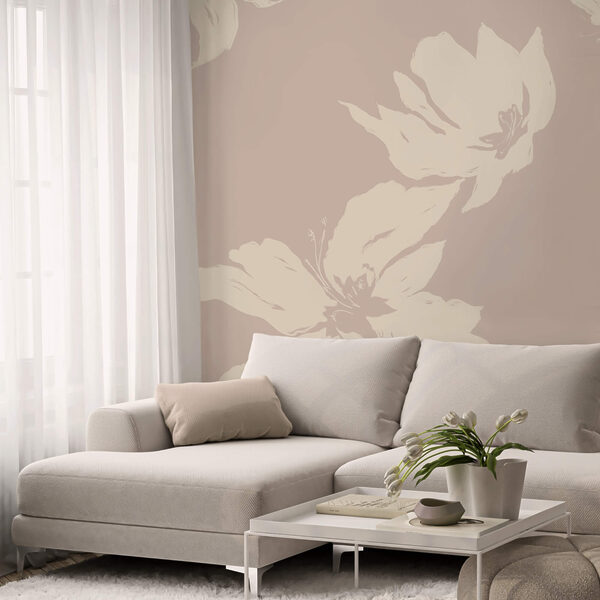 Delikatne kwiaty na łagodnym tle