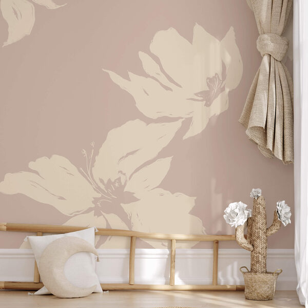 Delikatne kwiaty na łagodnym tle