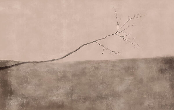 Tree branch in a field