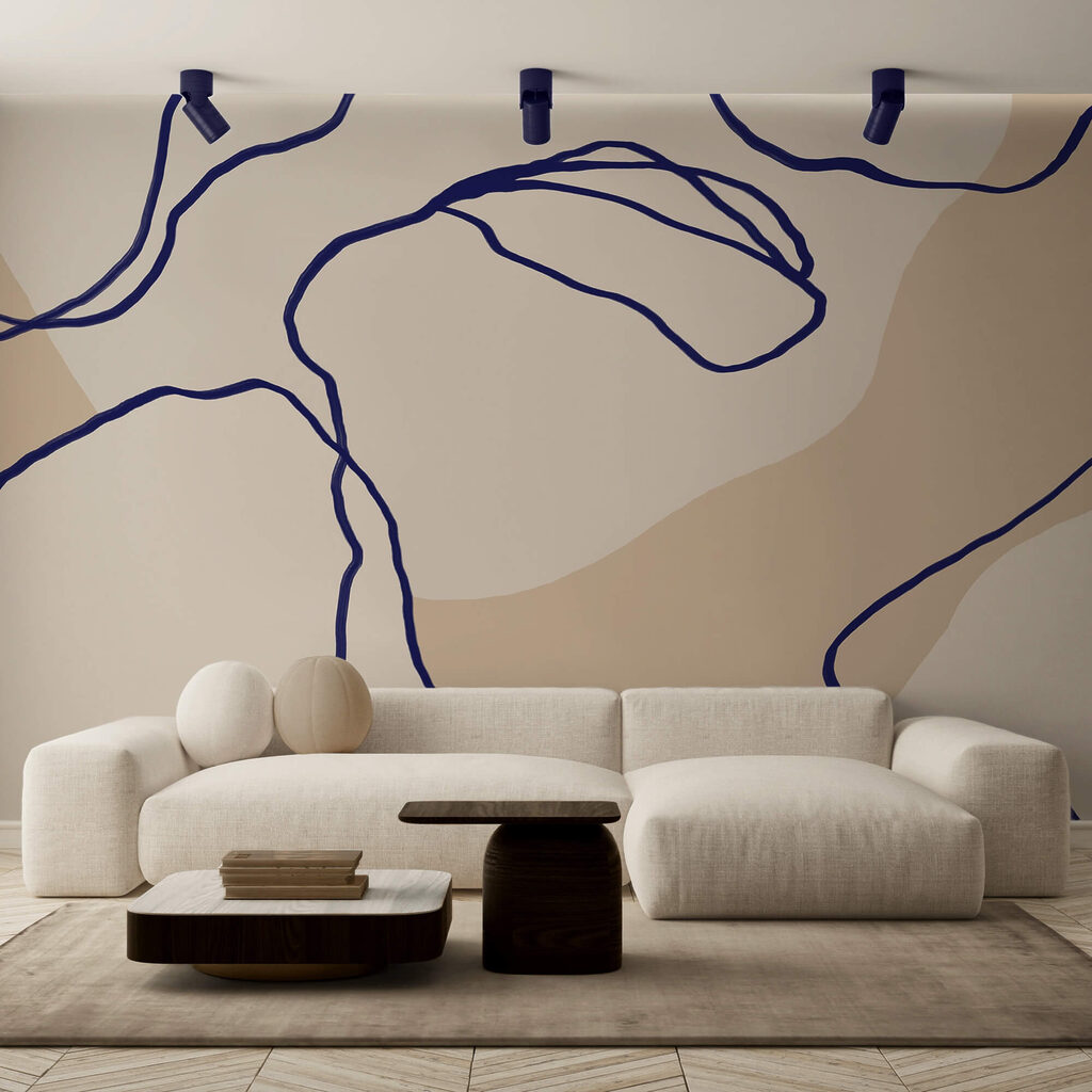 Płynne linie na miękkim tle