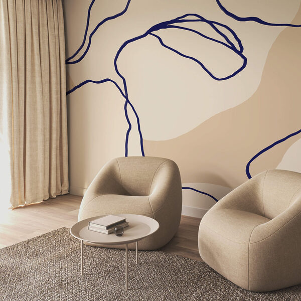 Płynne linie na miękkim tle