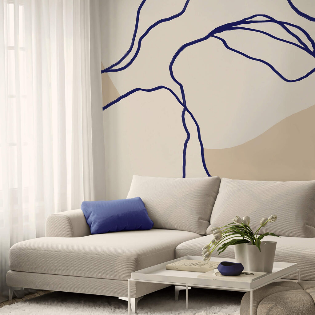 Płynne linie na miękkim tle